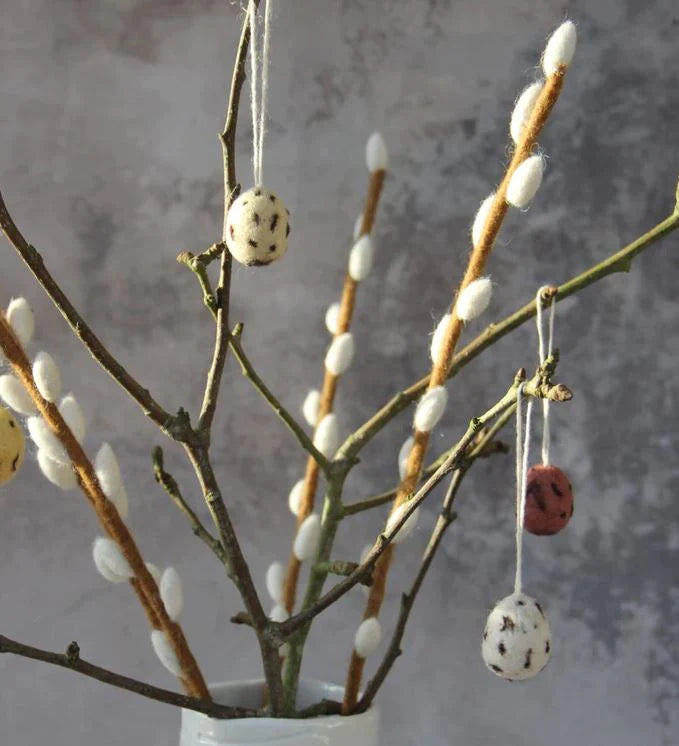 Felt Willow Brunches with ornaments