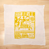 Kei & Molly Drink Local Flour Sack Dish Towel in Gold Full View