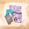 Kei & Molly Suffragettes Flour Sack Dish Towel in Purple with Props