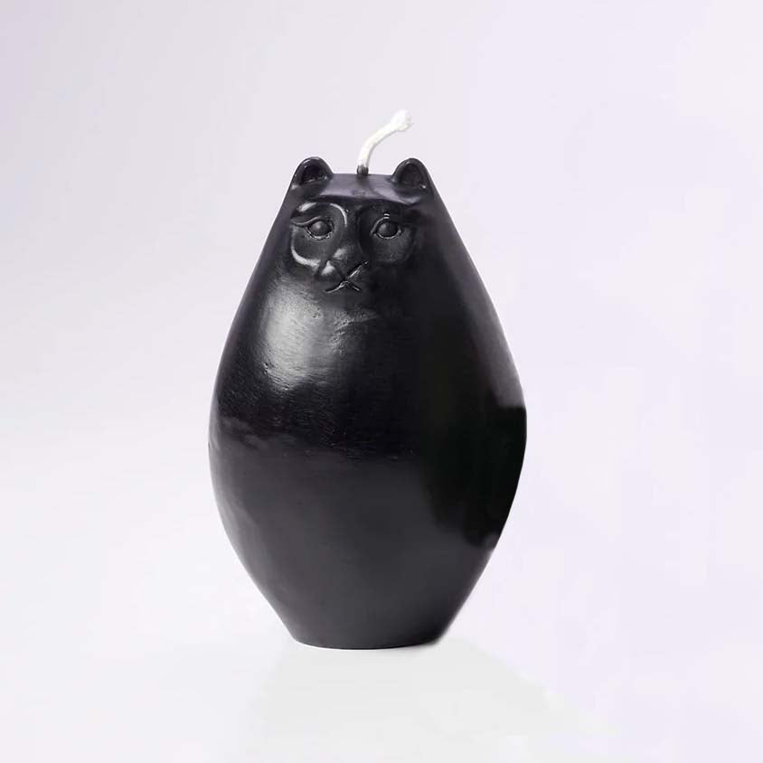 Fat Cat Candle- black