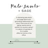Palo Santo + Sage Candle by Upside Goods Co. scent description