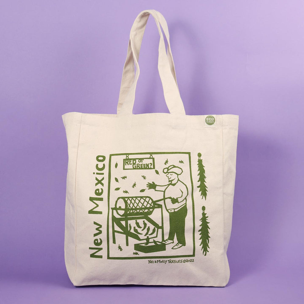 On a daily basis investment peach Tote Bag: Chile Roaster – Kei & Molly Textiles, LLC