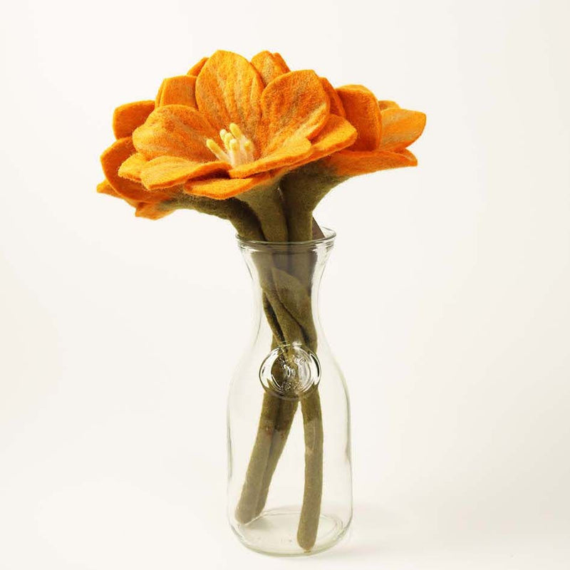 Global Goods Partners Felt Wild Flowers Orange.