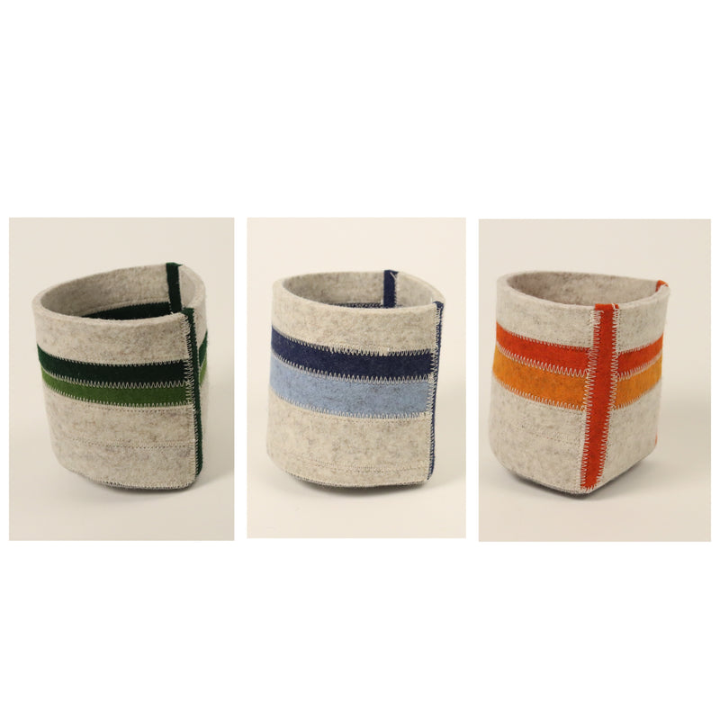 Molly Zimmer Small Banded Felt Baskets