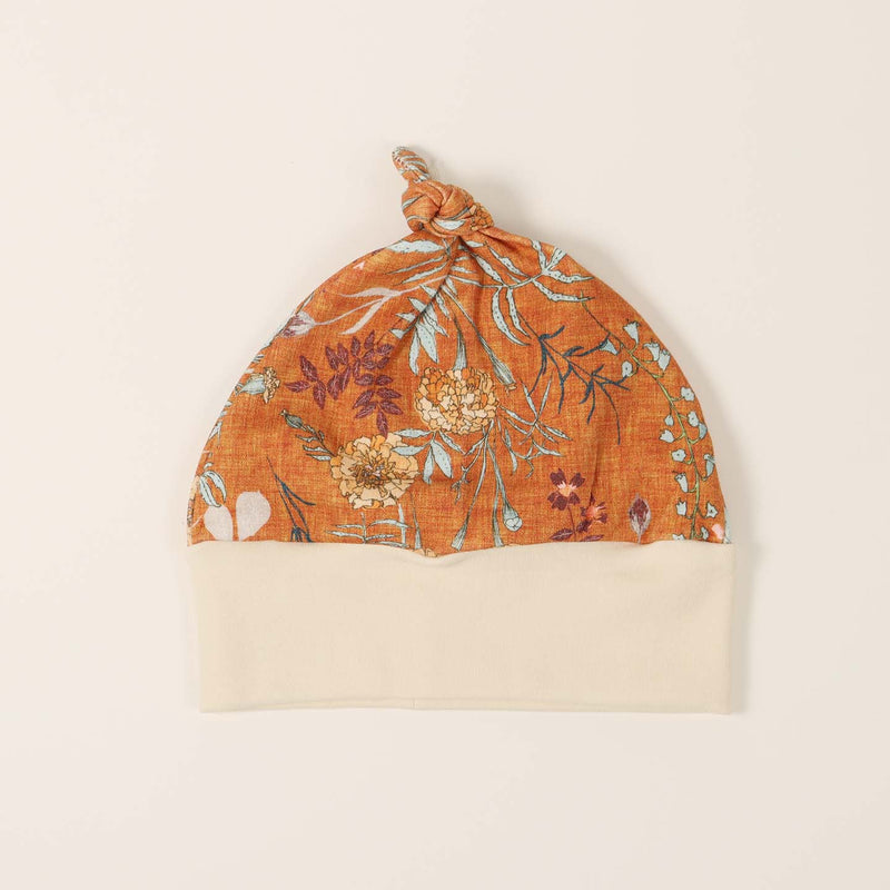 Kinder Sprouts Top Knot Hat: Floral Fall