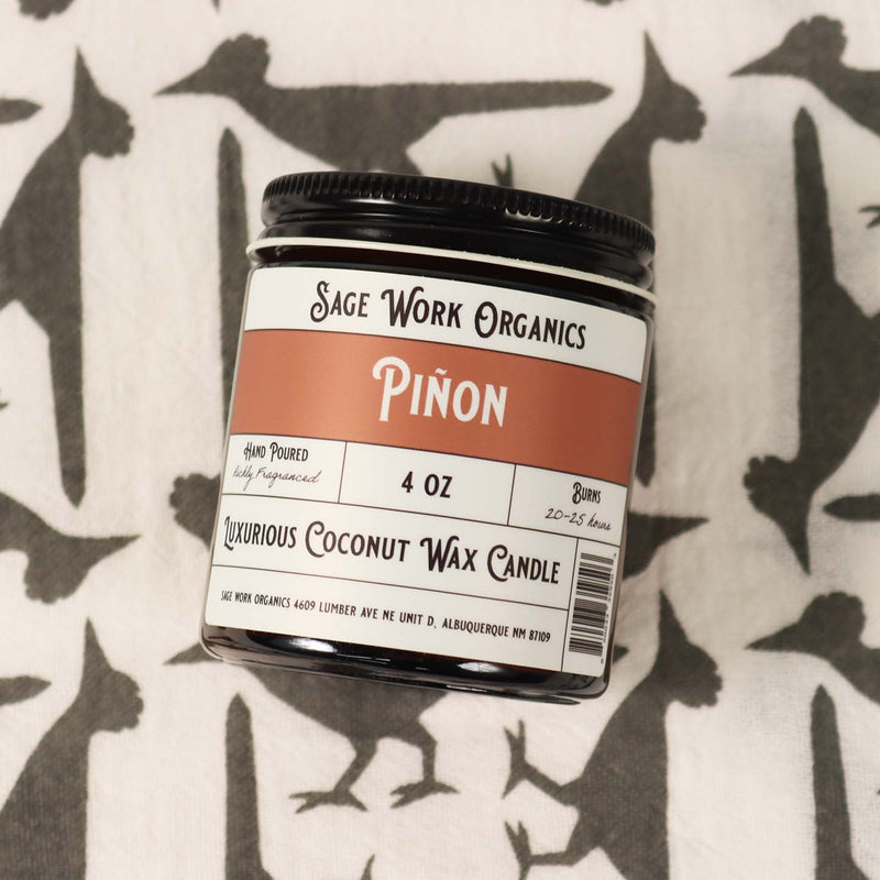 Sage Work Organics: Pinon candle.