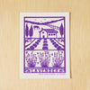 Kei & Molly Vinyl Sticker: Lavender Farm in purple.