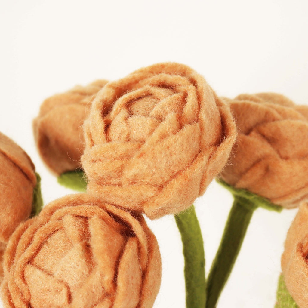 Felt Peony Flower- close up