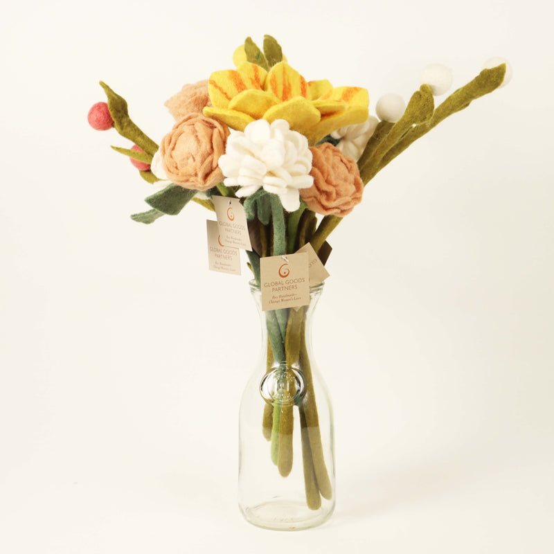 Global Goods Partners Felt Flowers Bouquet.