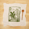 Flour Sack Dish Towel: Cacti in Green.