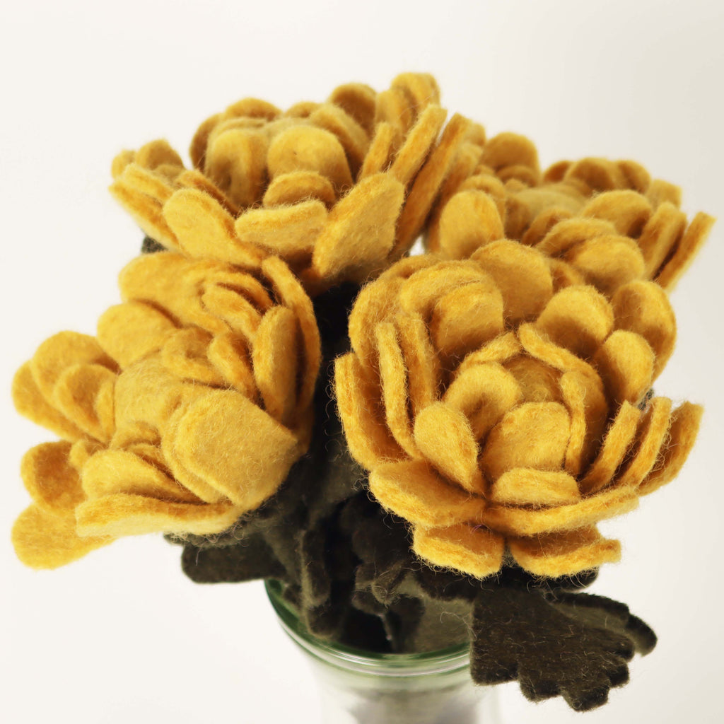 Global Goods Partners Felt Chrysanthemum Flower.