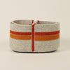 Molly Zimmer Small Banded Felt Baskets Orange Set.