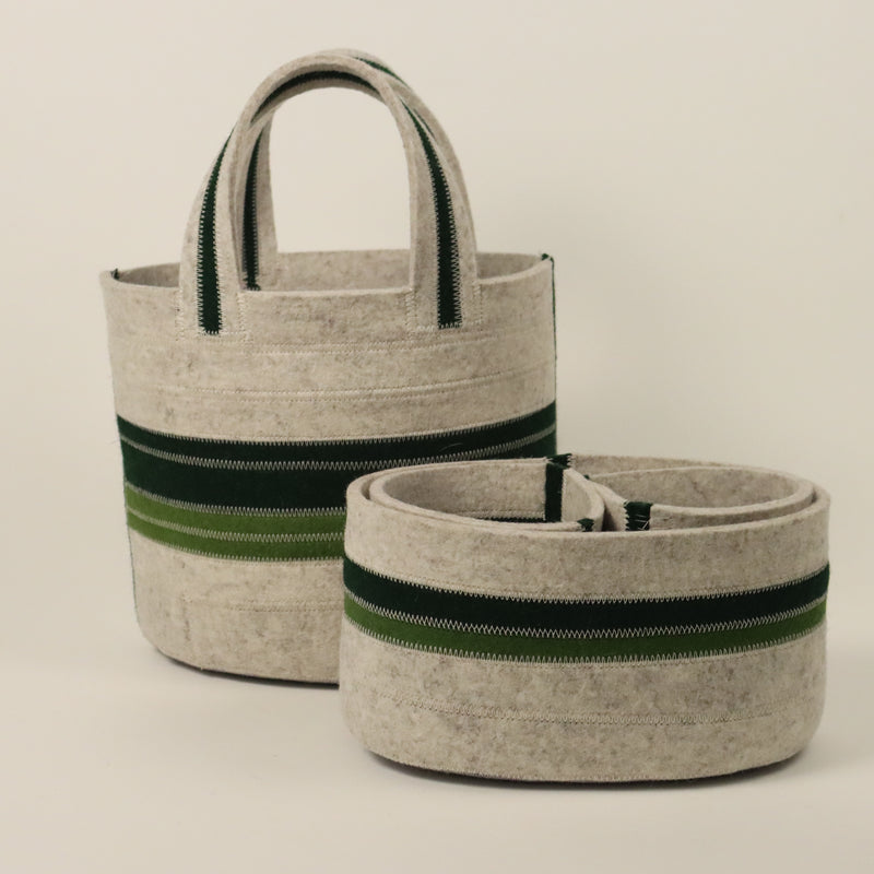 Banded Felt Set Green