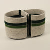 Molly Zimmer Small Banded Felt Baskets Green