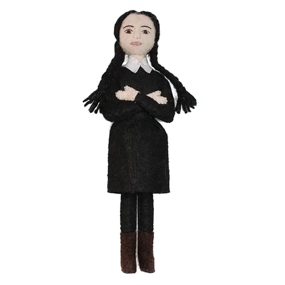 Felt Figurine: Wednesday Adams – Kei & Molly Textiles, LLC