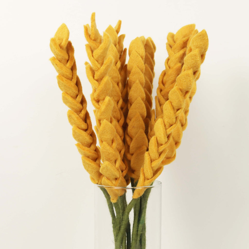 Felt Corn Flower- Yellow