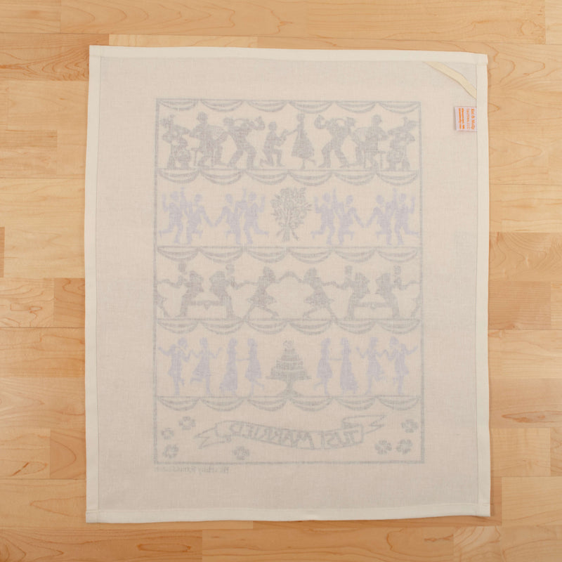 Kei & Molly Linen Cotton Tea Towel Just Married design Back