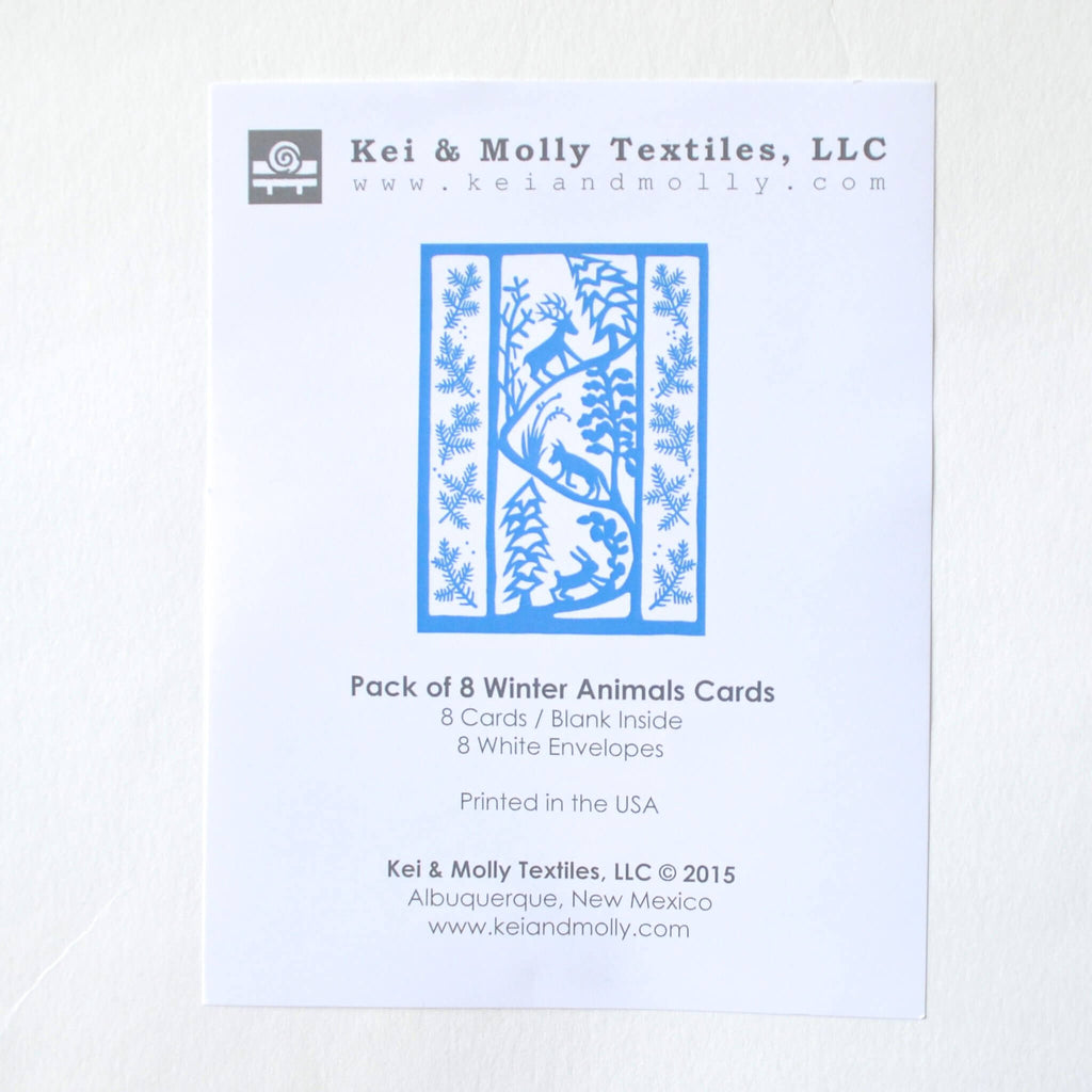 Kei & Molly Winter Animal Card Pack Insert