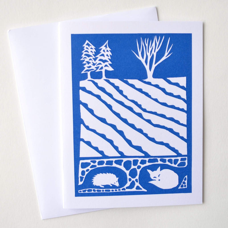 Kei & Molly Winter Blue Card with Envelope