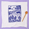 Kei & Molly Bluebonnets Flour Sack Dish Towel in Navy Full View