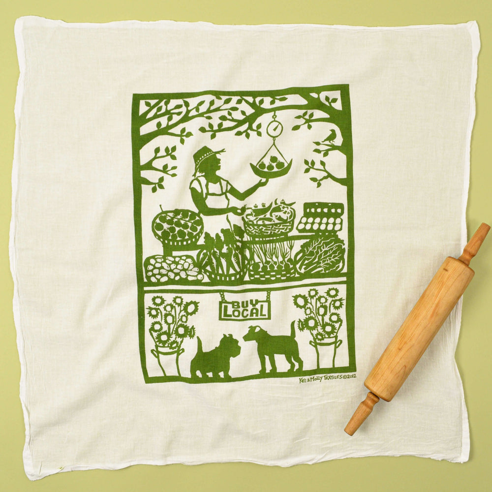 Kei & Molly Textiles Flour Sack Dish Towel: Grow Local – Kei & Molly  Textiles, LLC