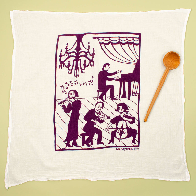 Flour Sack Dish Towel: Chamber Music