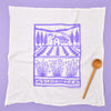 Kei & Molly Lavender Farm Flour Sack Dish Towel in Lilac Full View