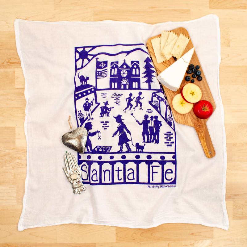 Kei & Molly Santa Fe Flour Sack Dish Towel in Purple with Props