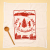 Kei & Molly Tannenbaum Flour Sack Dish Towel in Red Full View