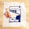 Kei & Molly Very LArge Array Flour Sack Dish Towel in Indigo with Props