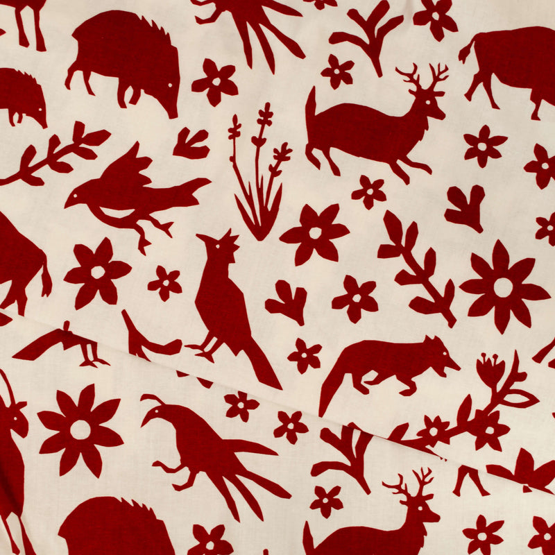 Kei & Molly Fabric in Buffalo & Friends Design in Red