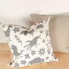 Kei & Molly Pillow Cover in Buffalo & Friends Design in Grey Filled View