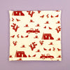 Kei & Molly Pillow Cover in Pueblo Design in Red Flat View