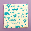 Kei & Molly Pillow Cover in Pueblo Design in Turquoise Flat View