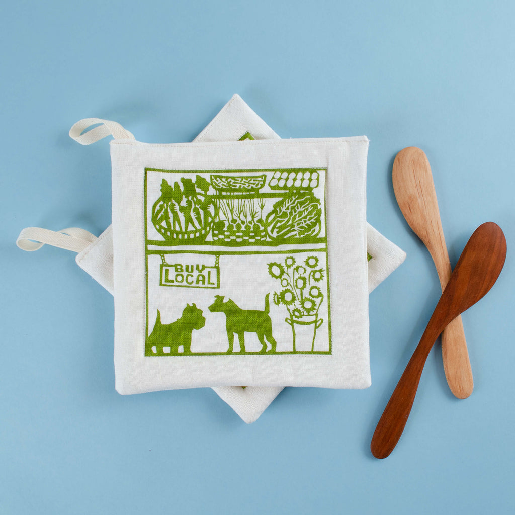 Kei & Molly Pot Holder in Buy Local Design Full View