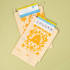 Kei & Molly Reusable Cloth Bag Set in Bees Design in Squash with Fold Over Tag