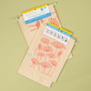 Kei & Molly Reusable Cloth Bag Set in Queen Anne's Lace Design in Dusty Rose with Fold Over Tag