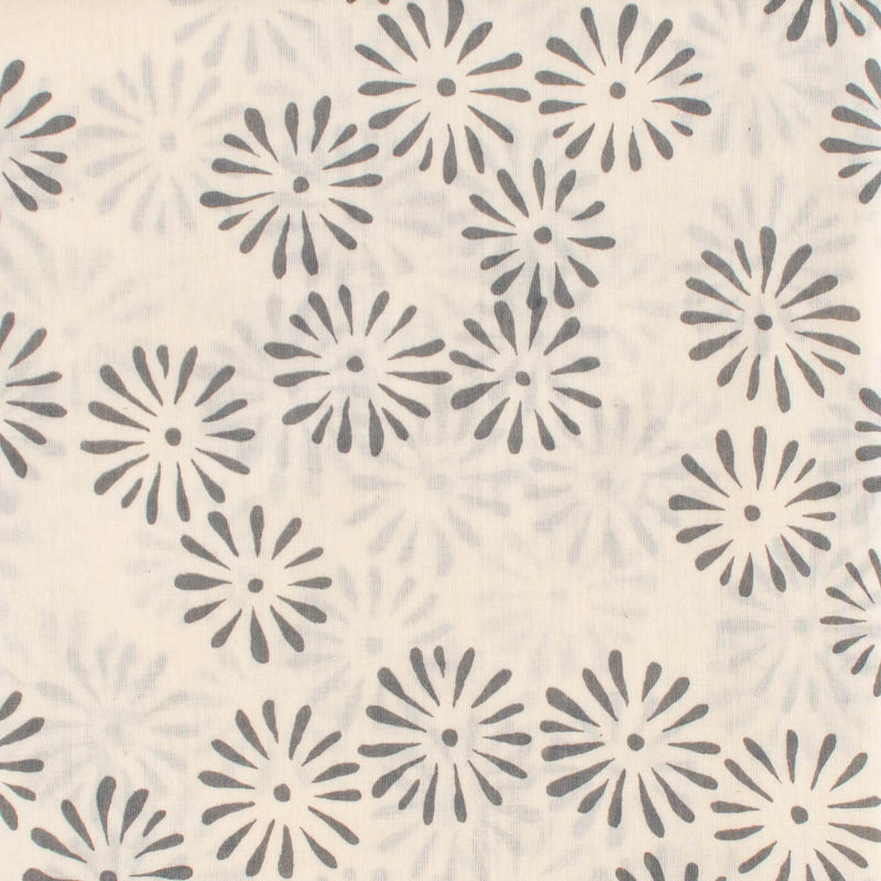 Kei & Molly Scarf in Daisies Design in Grey Detail View