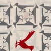 Kei & Molly Scarf in Roadrunners Design in Grey and Red Detail View