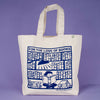 Kei & Molly Tote Bag with Books Design in Indigo