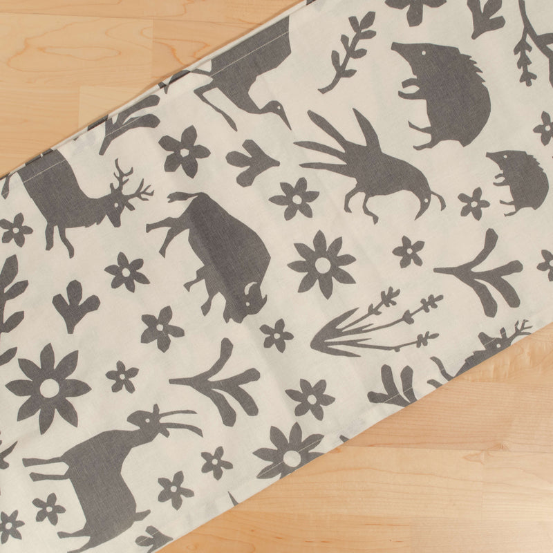 Kei & Molly Table Runner in Buffalo & Friends Design In Grey