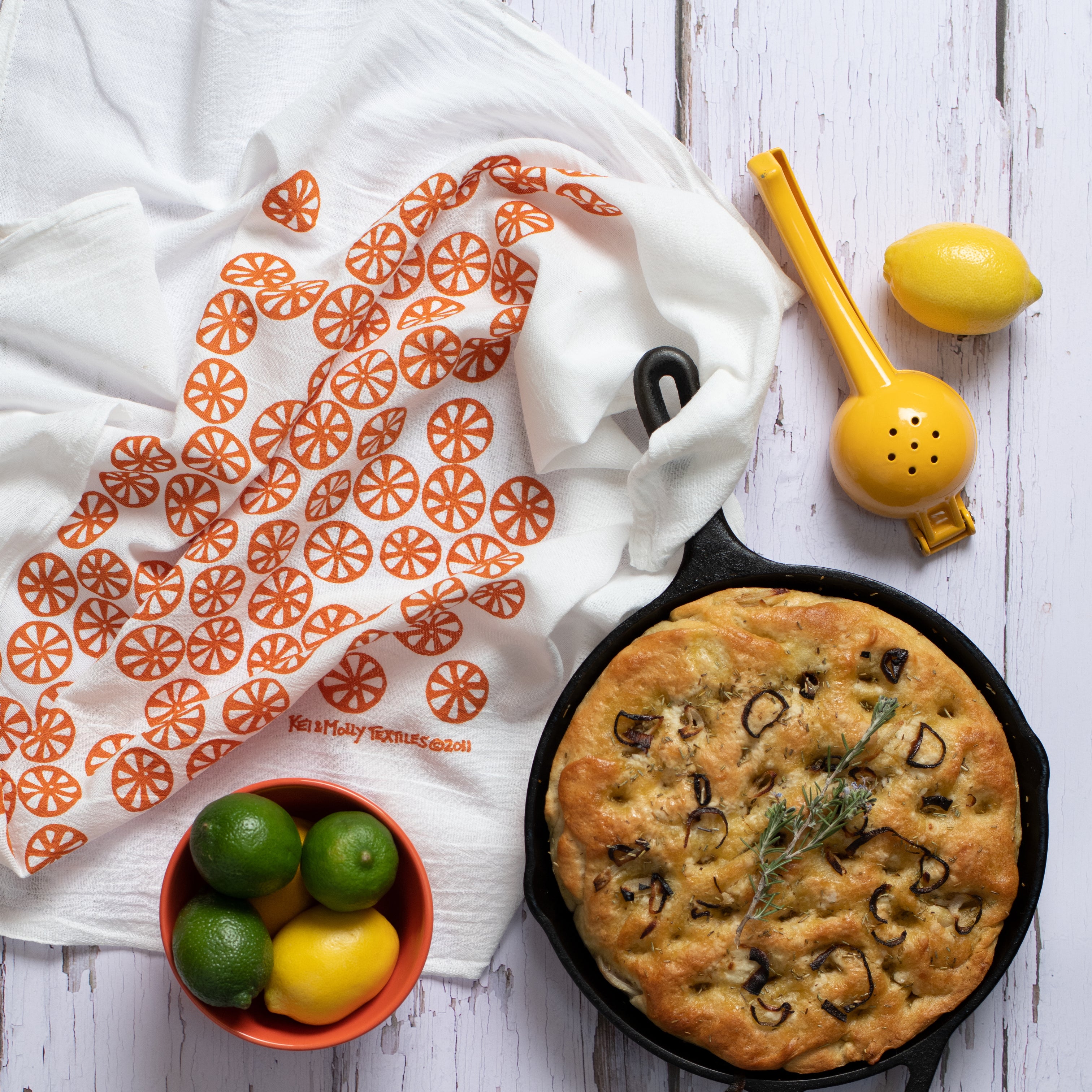 Kei & Molly Textiles Flour Sack Dish Towel: Citrus – Kei & Molly