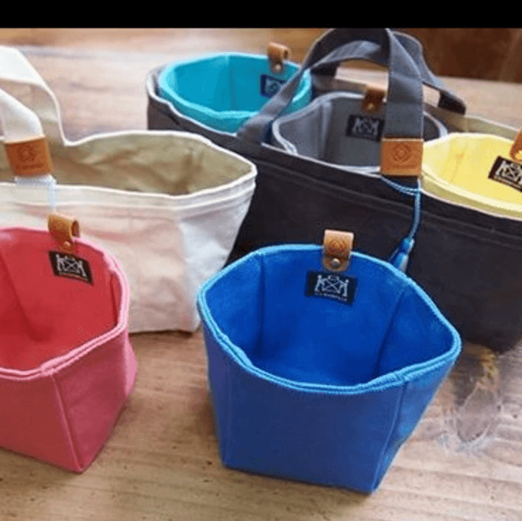 Canvas Knickknack Bins in Work Bag