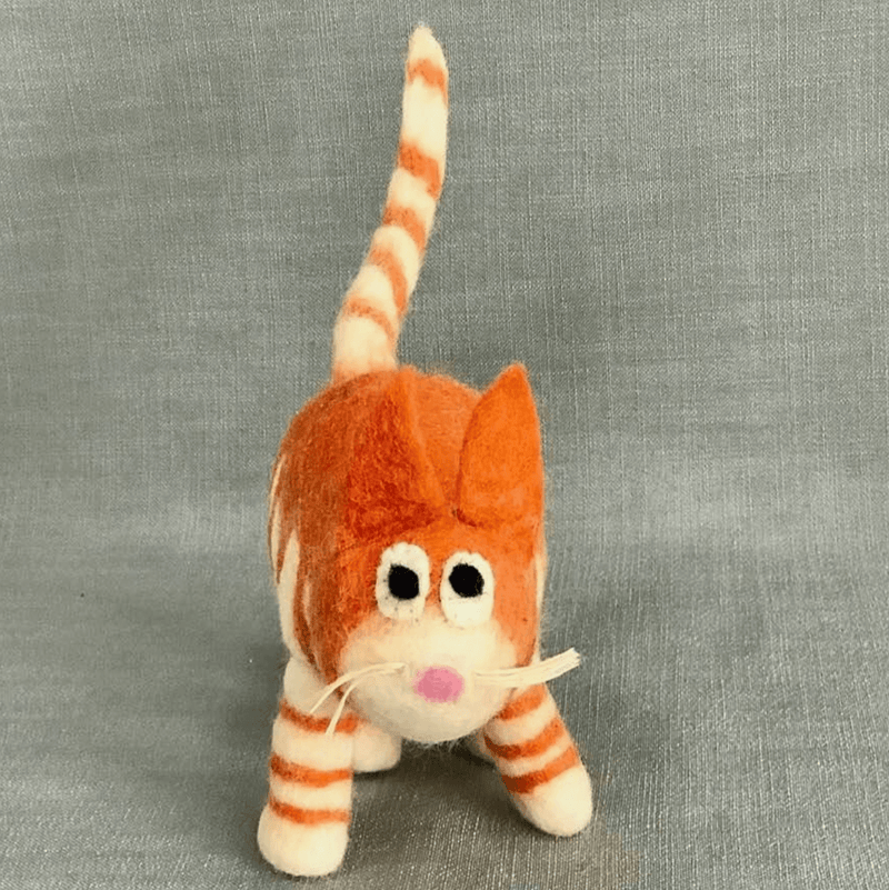 Orange Felt Cat