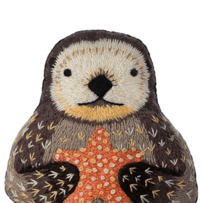 Kiriki Press Embroidery Otter Kit