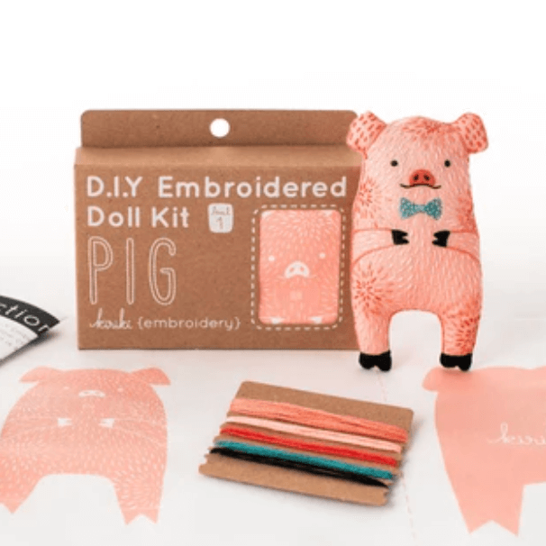 Kiriki Press Embroidery Pig Kit