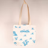 Kei & Molly Textiles Mini tote Bag "Pueblo" design printed in turquoise 