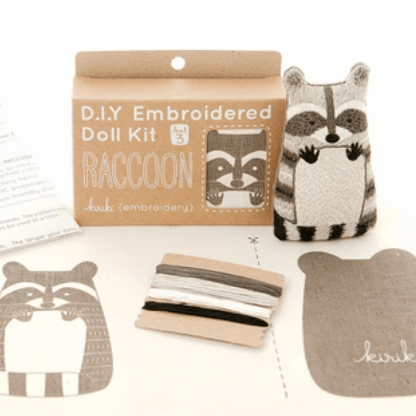 Kiriki Press Embroidery Raccoon Kit