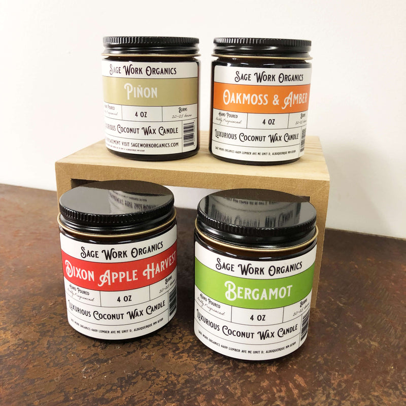 Sage Work Organics Candle Collection Front View