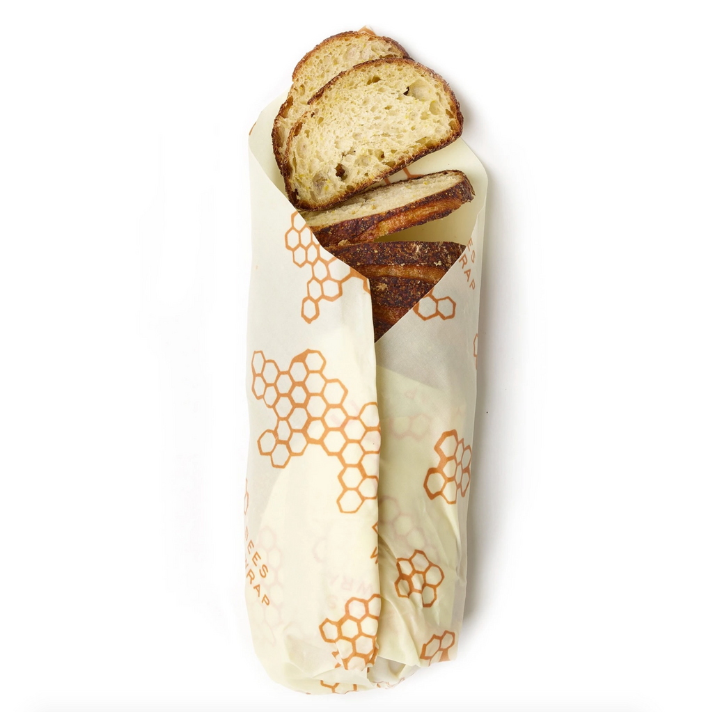 Bees wrap, reusable food wrap, bread wrap: honey comb print